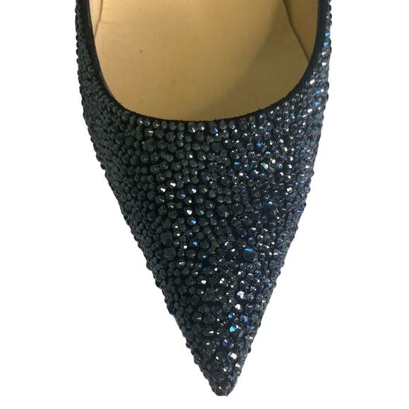 Christian Louboutin Kate 70 mm Black Crystal Embellished Pumps - IT38.5 - Picture 5 of 14